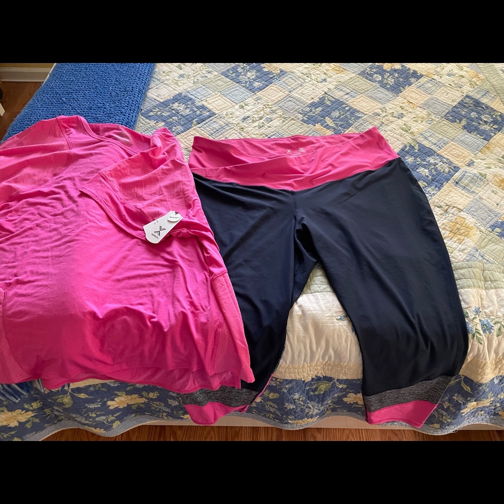 S. O. L. D!! MARK DOWN!!  Xersion top & bottom yoga outfit. Both size 3X.